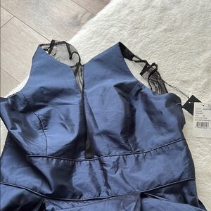Aidan Mattox Blue Halter Sundress for Prom
